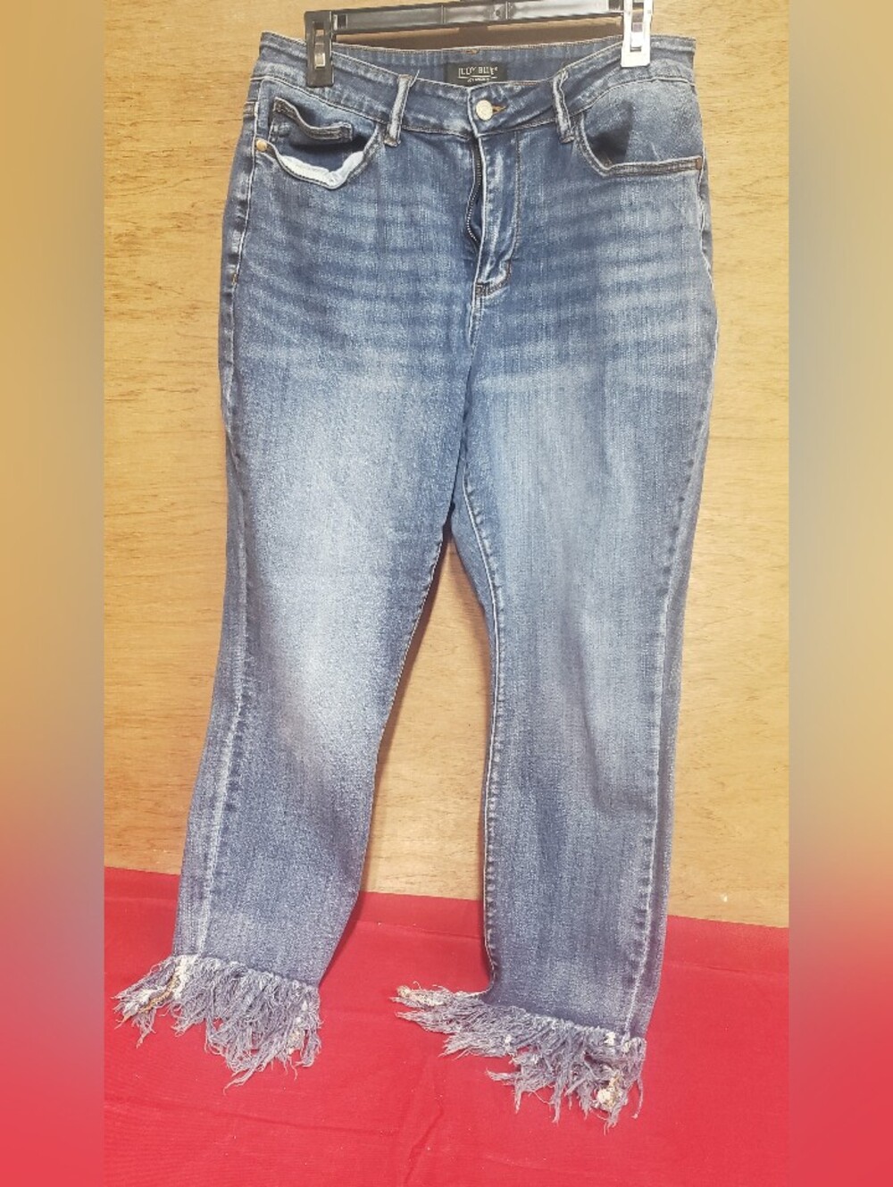 Judy Blue Ladies Raw Fringe Hem Stretch 16W
